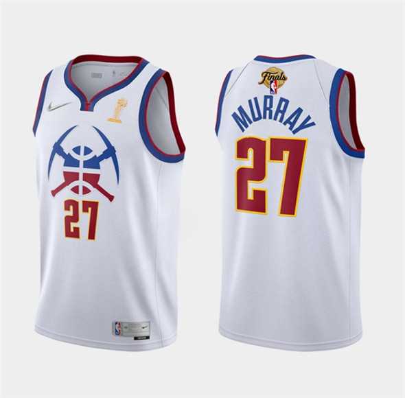 Men%27s Denver Nuggets #27 Jamal Murray White 2023 Finals Champions Earned Edition Stitched Basketball Jersey->denver nuggets->NBA Jersey